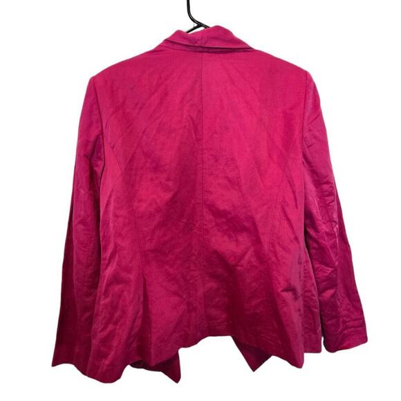 Lafayette 148 New York size 14 Hot Pink Asymmetrical Jacket Blazer xl - Picture 4 of 11